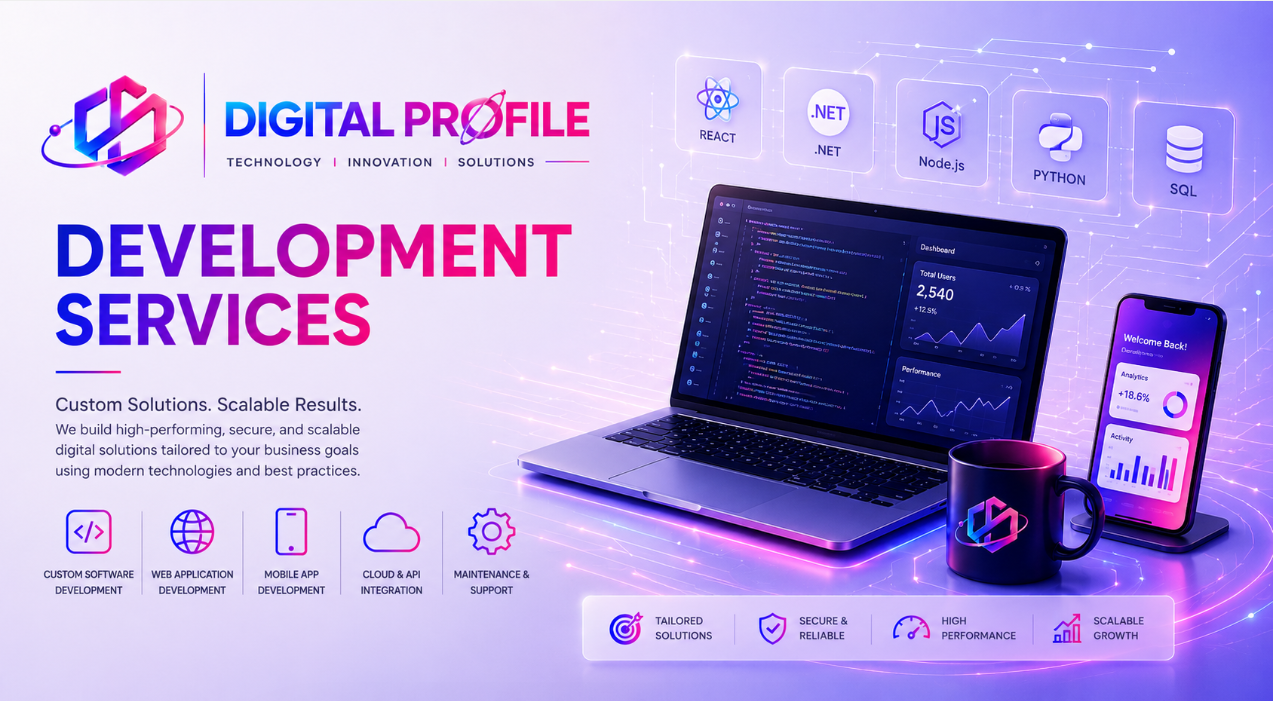 Custom software and website development services for modern businesses